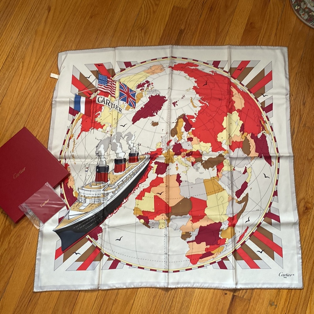 NEW Cartier Globe Scarf